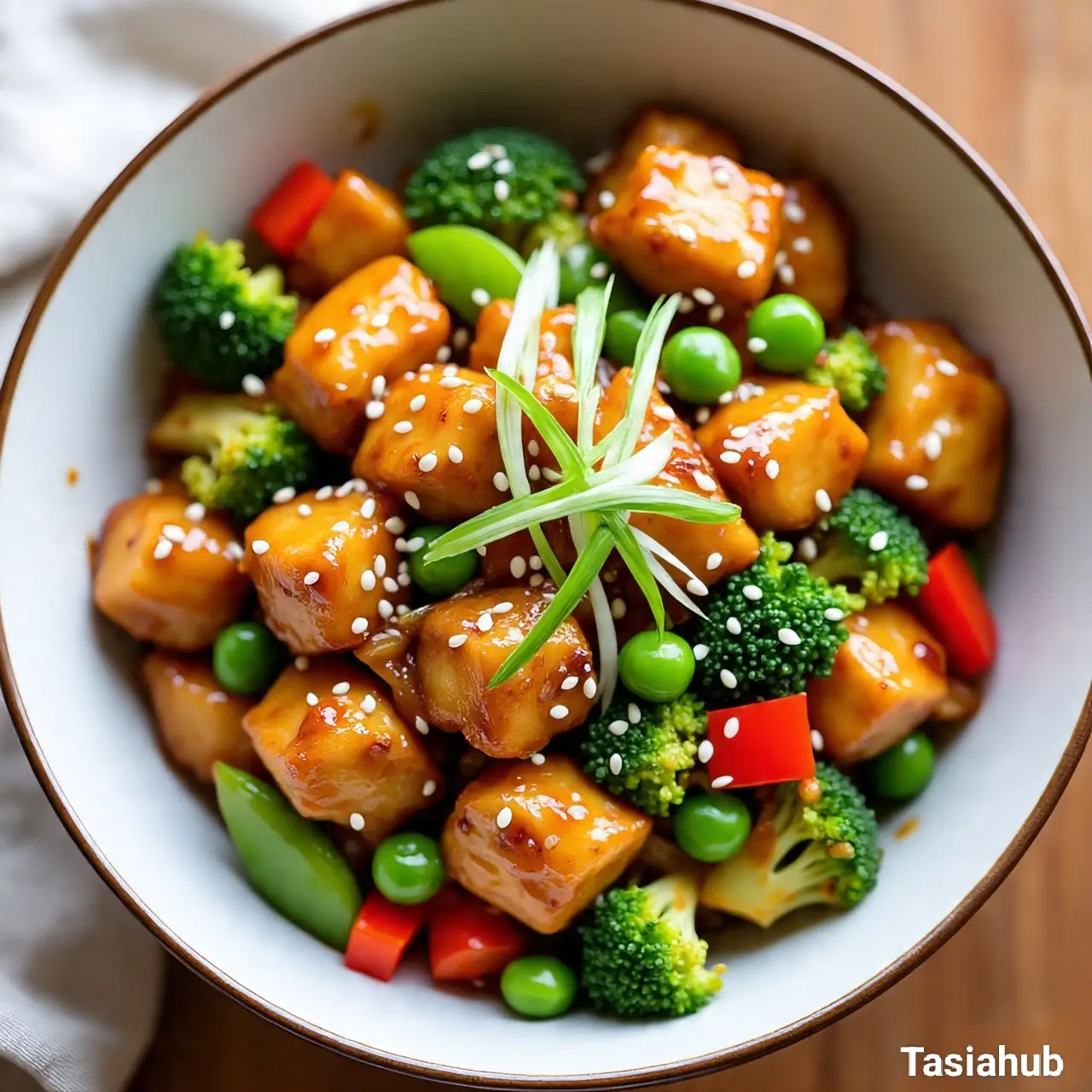 Sesame chicken stir fry