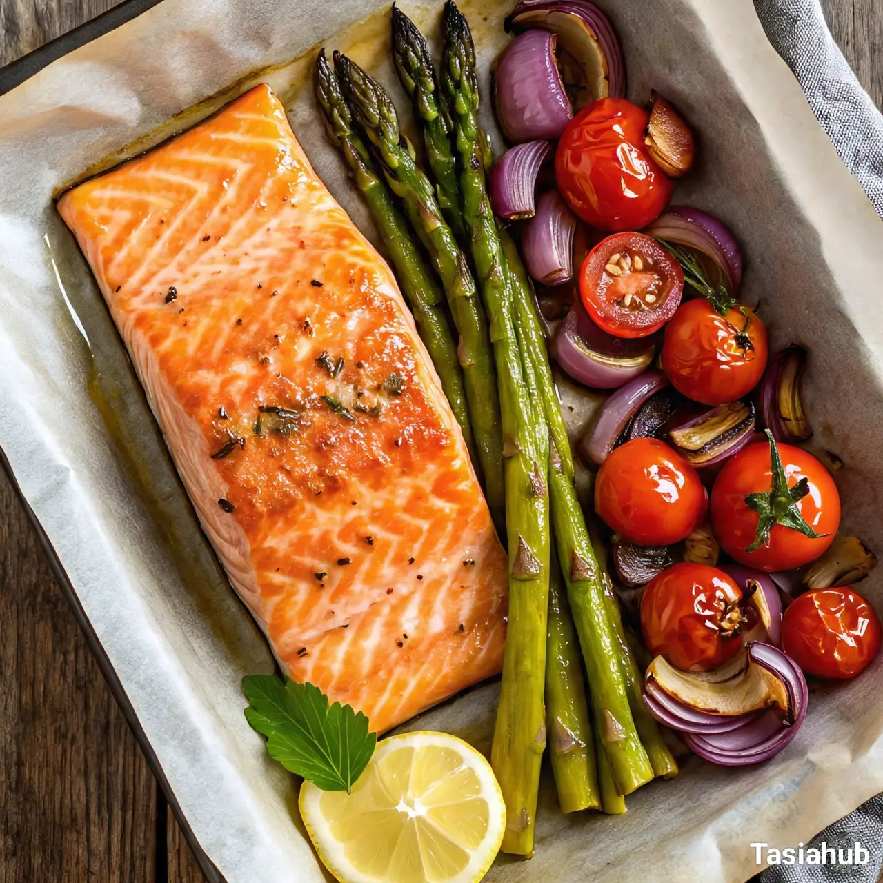 Sheet pan roasted salmon