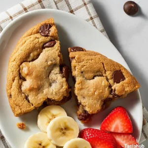 Chocolate chip skillet cookie