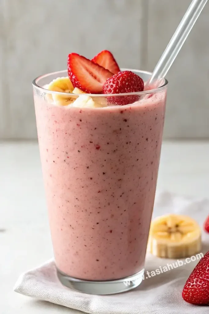 strawberry banana smoothie 1