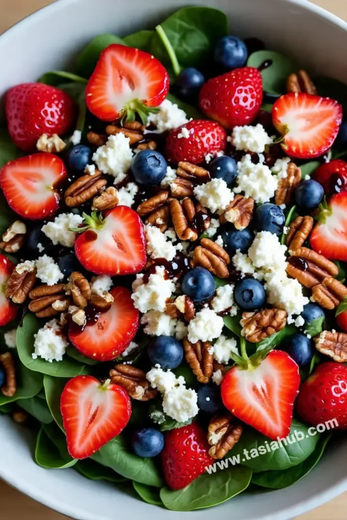 strawberry spinach pecan salad
