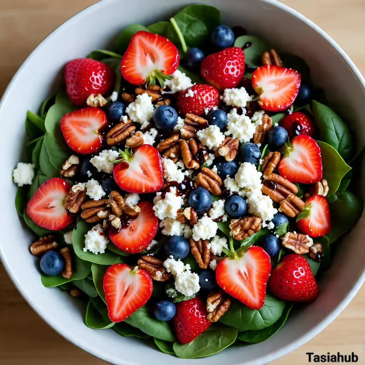 Strawberry spinach salad
