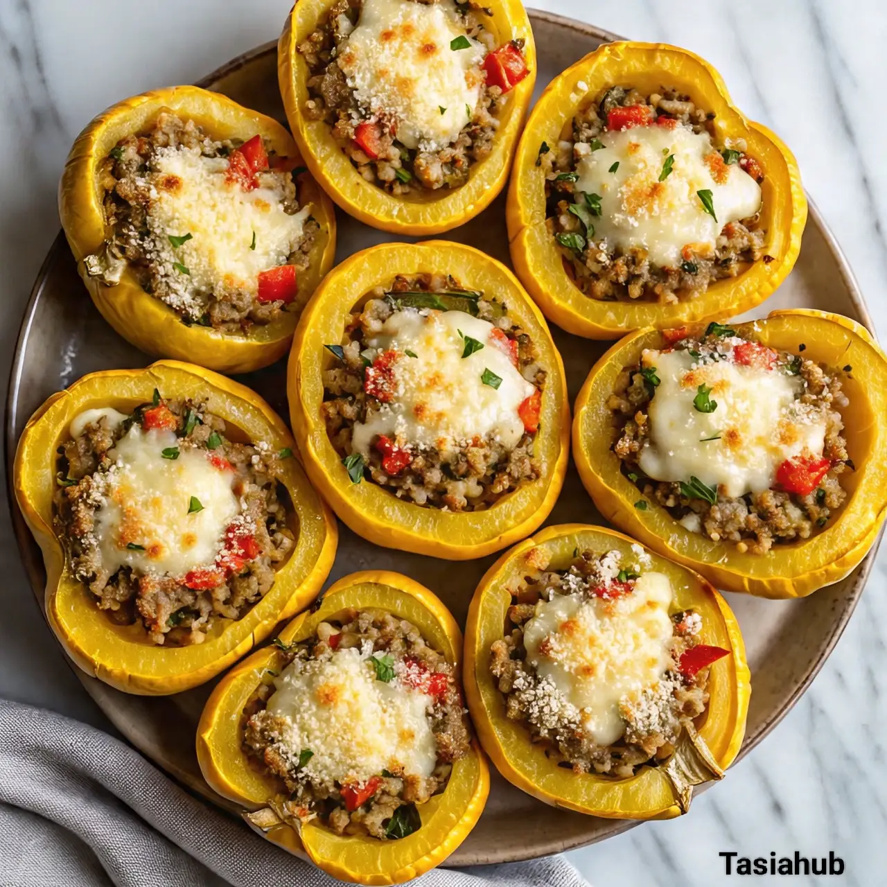 Stuffed patty pan squash