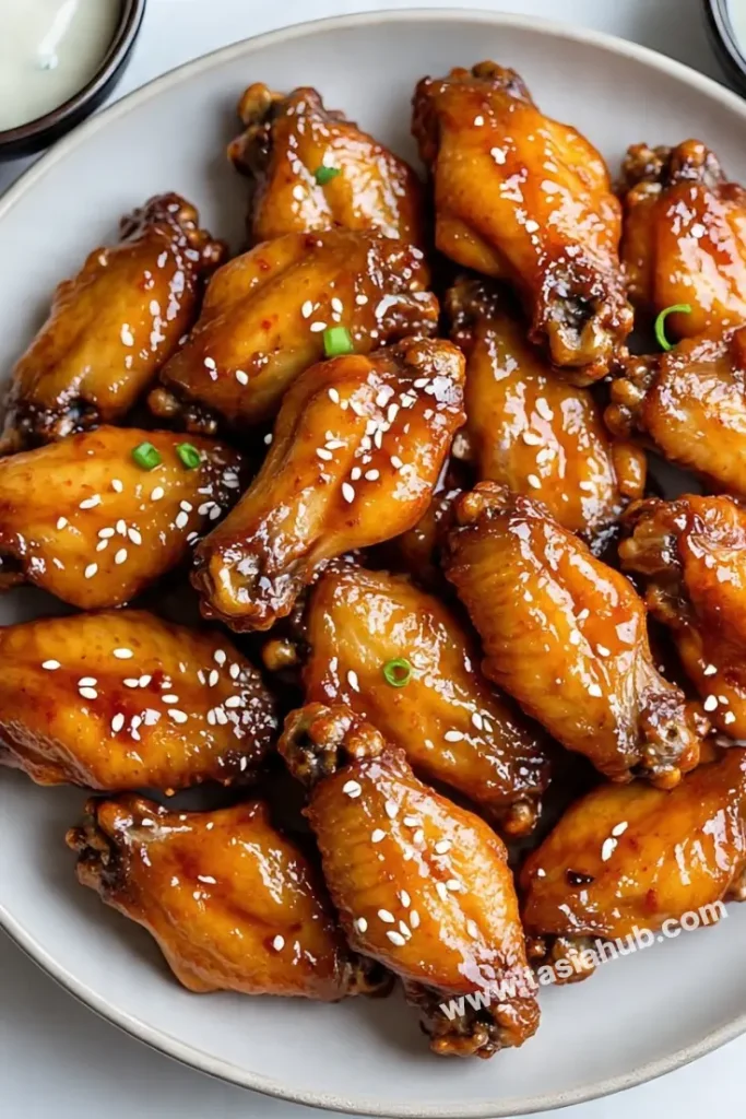 sweet and spicy baked chicken wings