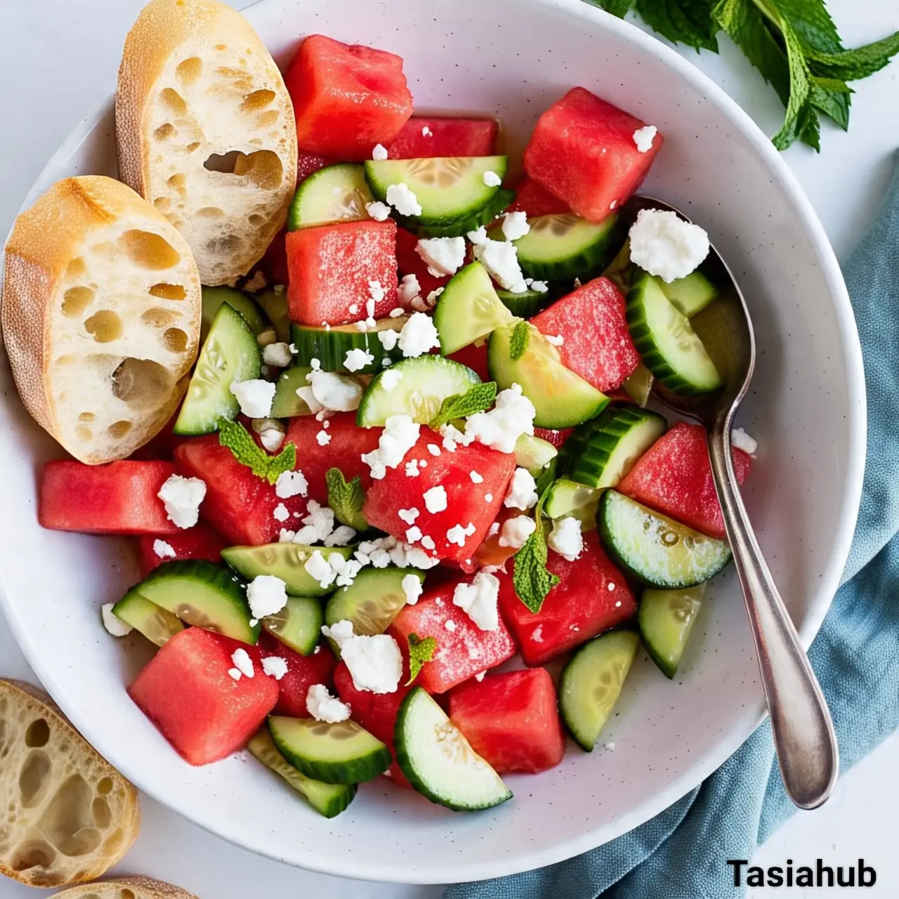 Watermelon cucumber salad
