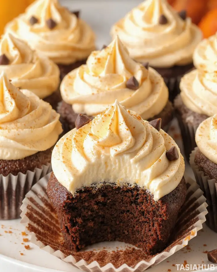 Chocolate Pumpkin Cupcakes