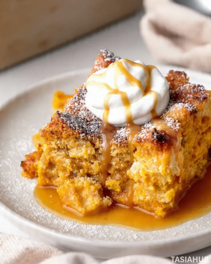 Pumpkin Eggnog Bread Pudding
