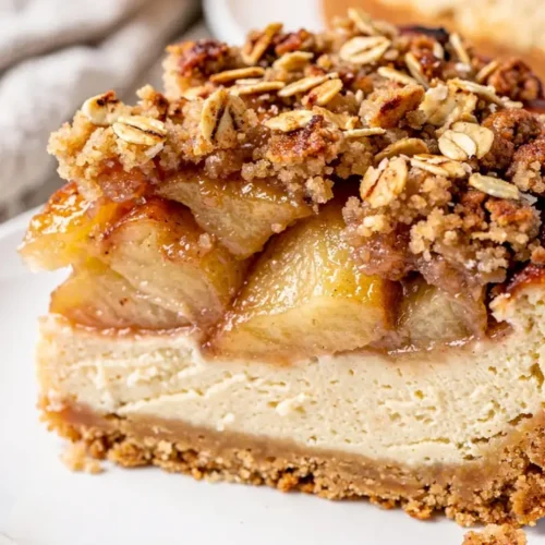 Apple Crisp Cheesecake slice