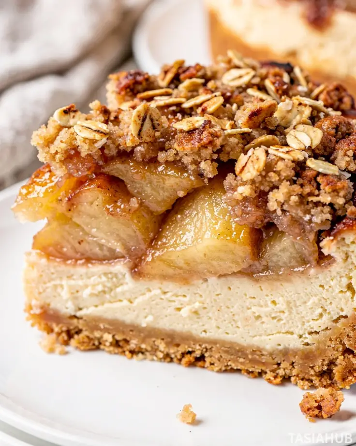 Apple Crisp Cheesecake slice
