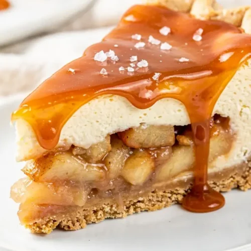 Salted Caramel Apple Pie Cheesecake dessert