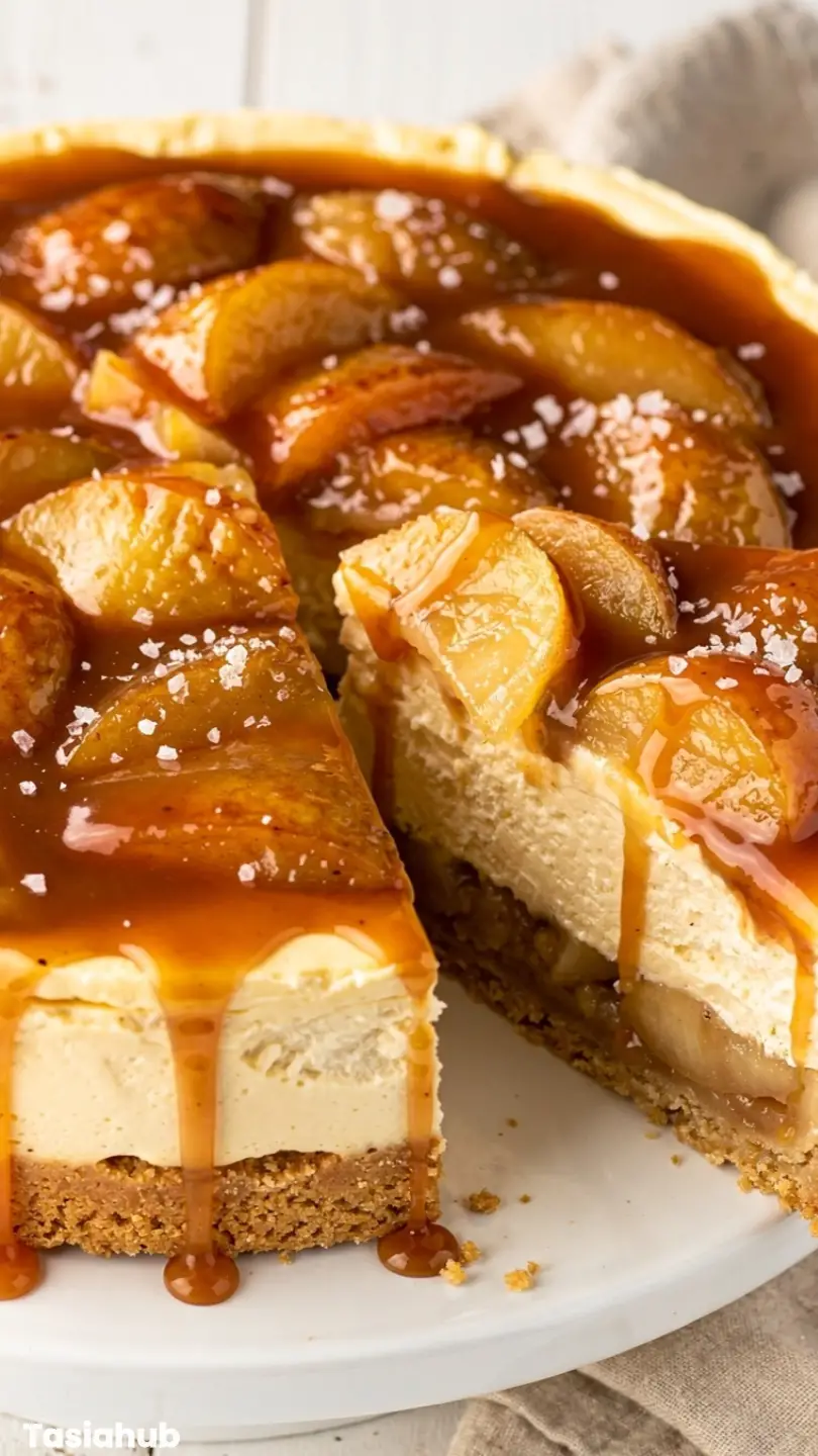 Salted Caramel Apple Pie Cheesecake recipe