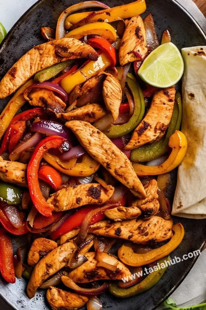 air fried chicken fajitas