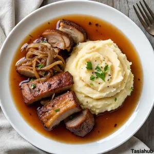 Apple cider braised pork