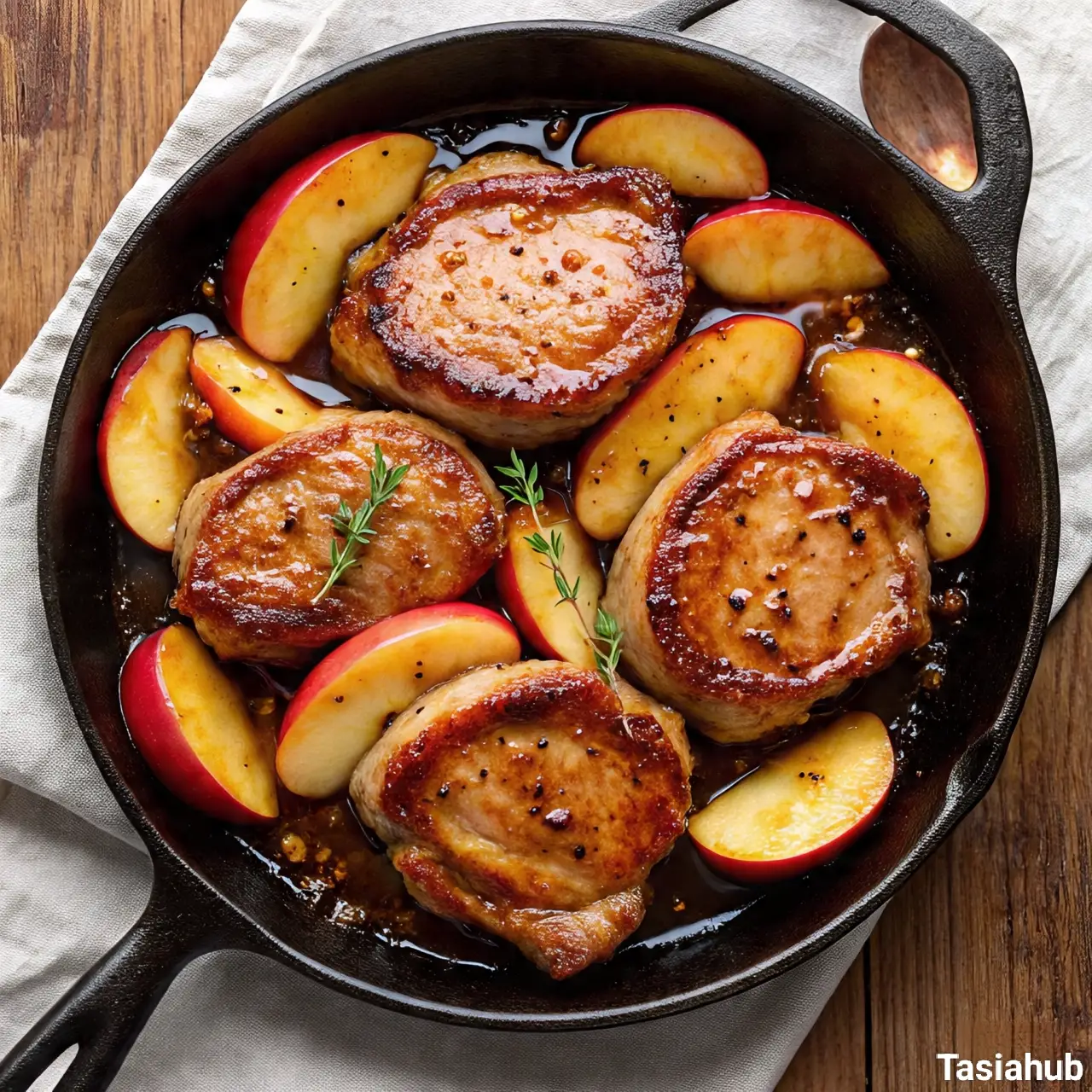 Apple cinnamon pork chops