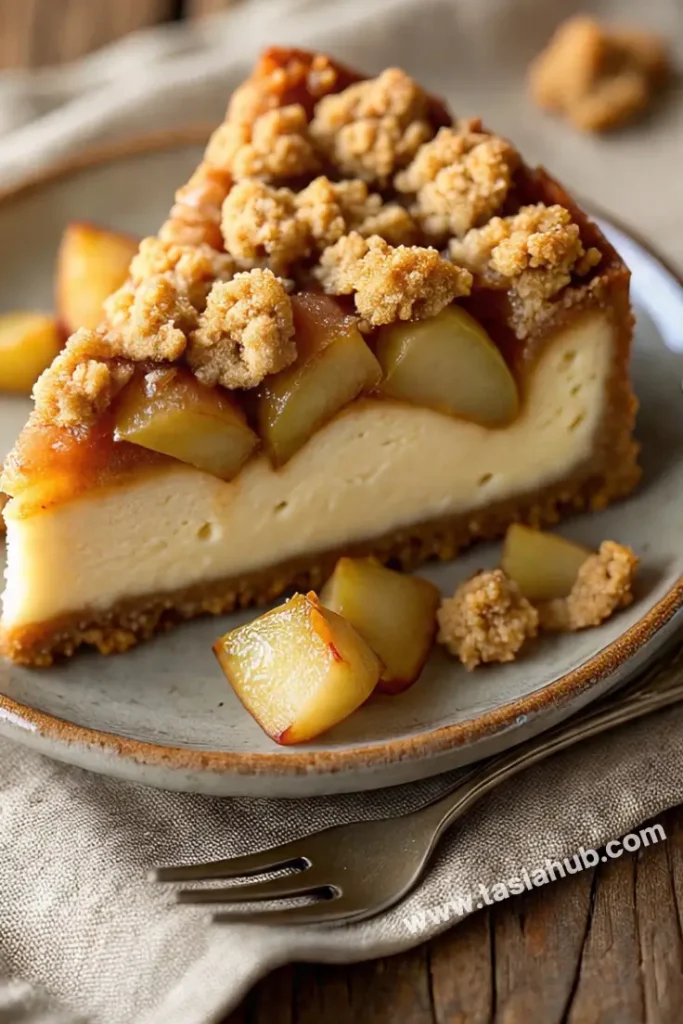 apple crisp cheesecake 1