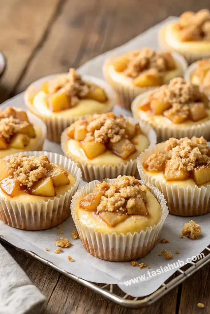 apple crisp mini cheesecakes 1