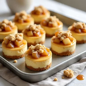 Apple crisp mini cheesecakes
