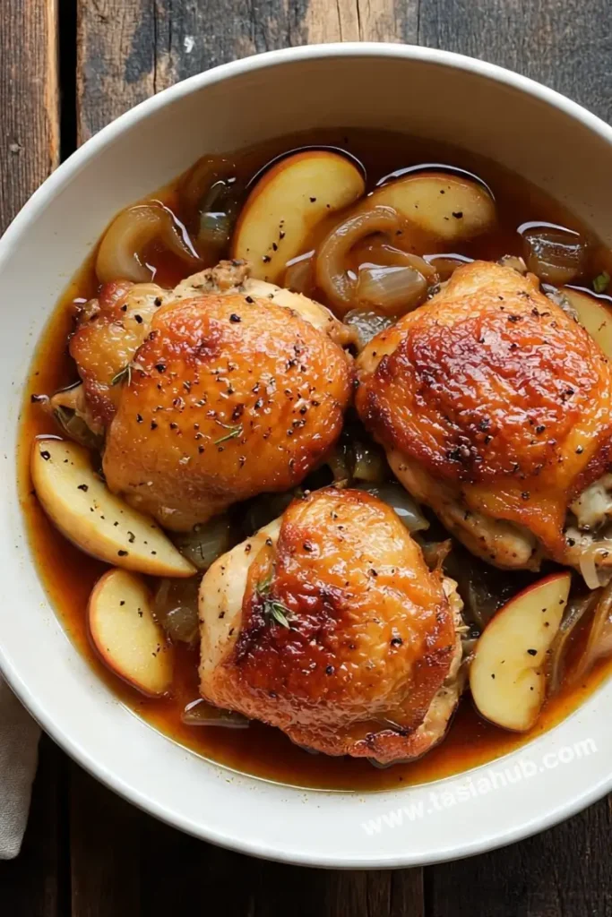 baked chicken and apples
