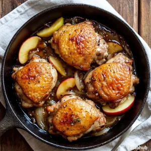 Baked chicken with apples