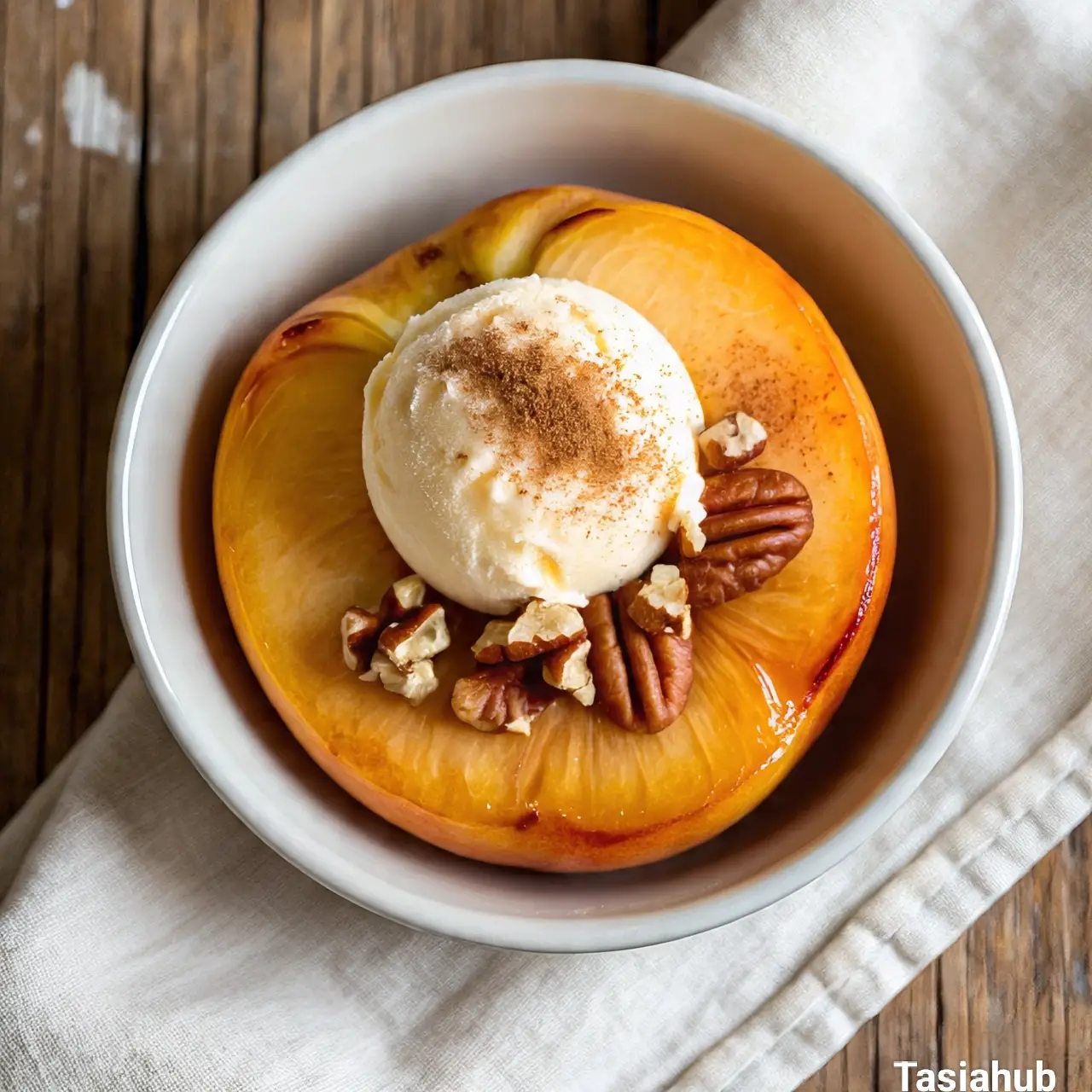 Baked peaches