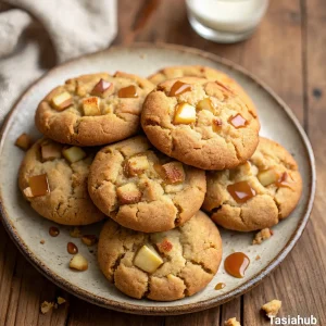 Caramel apple cookies