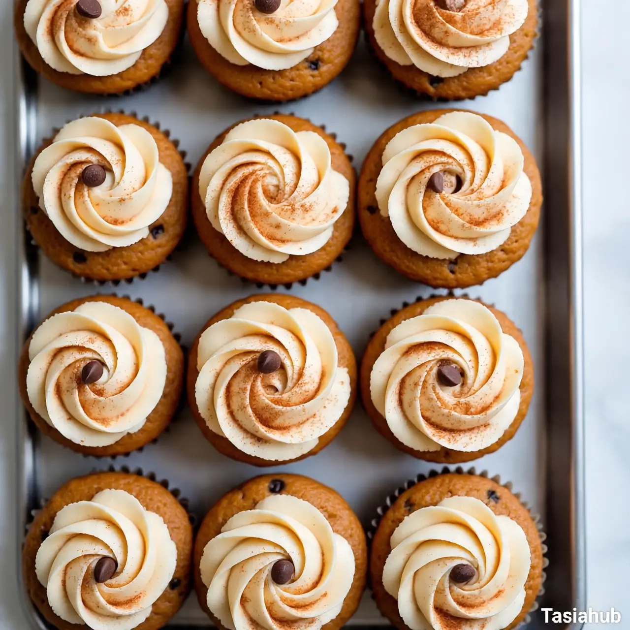 Chocolate pumpkin cupcakes