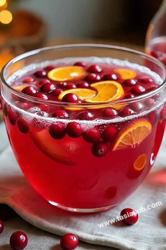 cranberry orange Prosecco punch 1