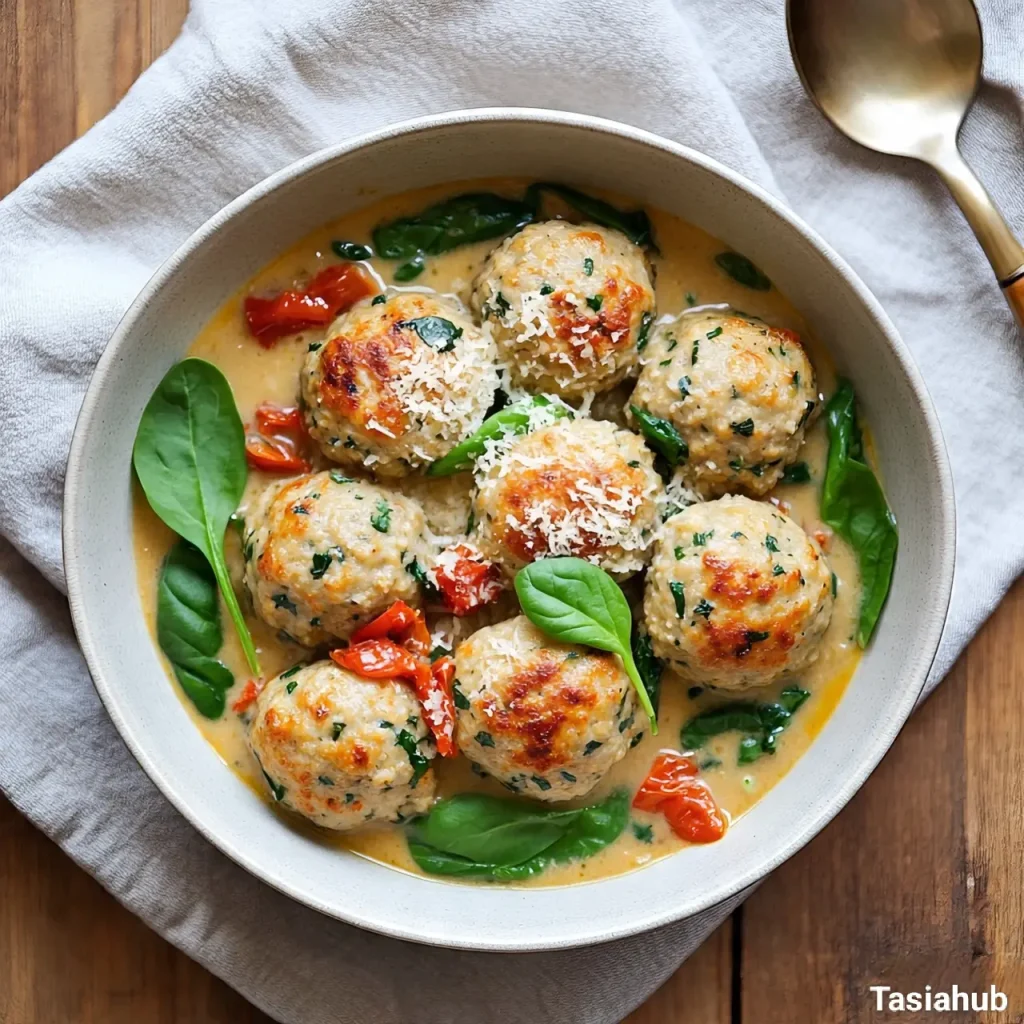 Creamy Tuscan turkey meatballs