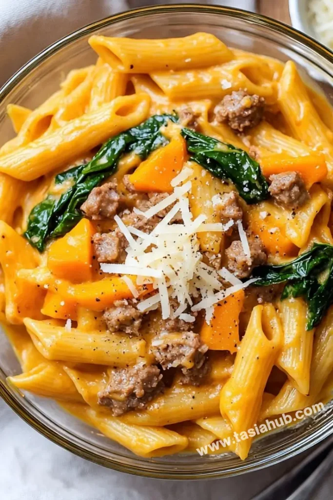 creamy butternut squash pasta 1