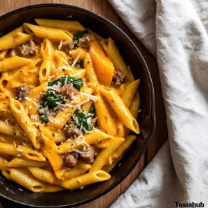 Creamy butternut squash pasta