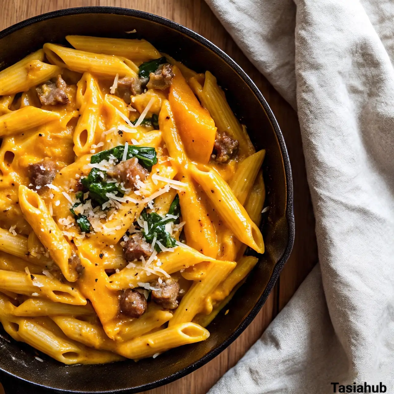 Creamy butternut squash pasta