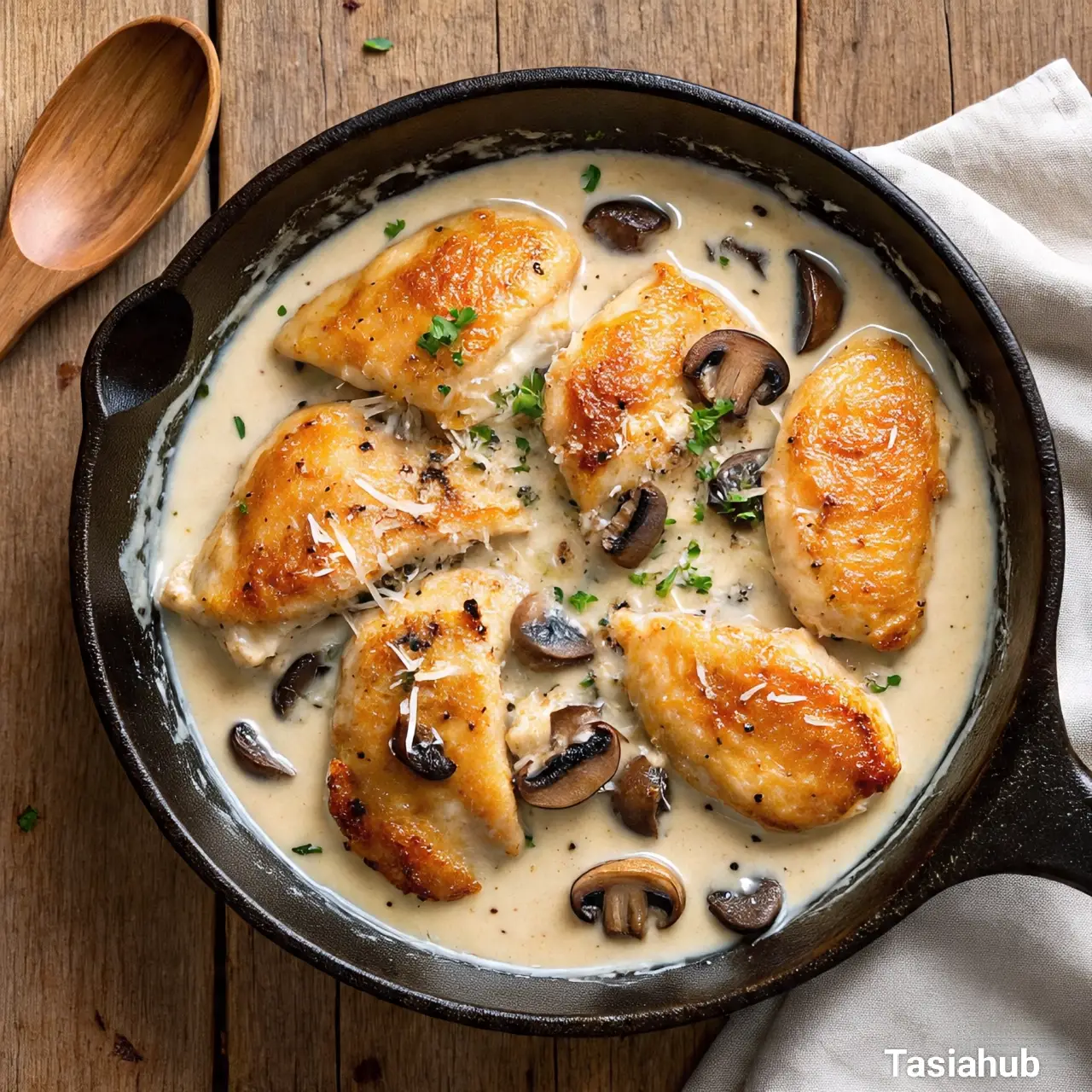 Creamy mushroom chicken