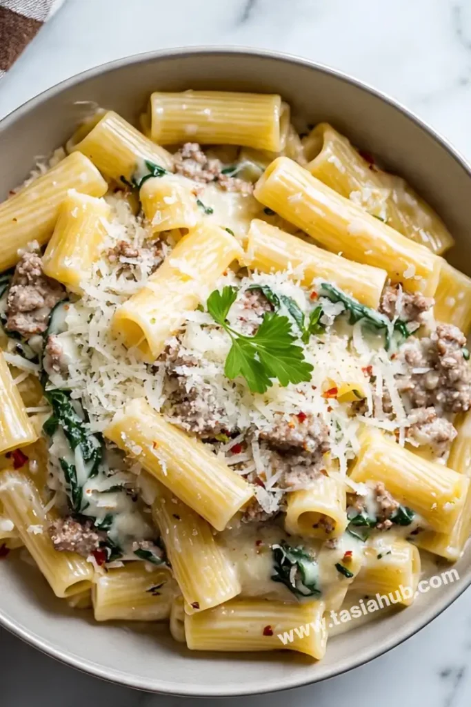 creamy sausage rigatoni 1