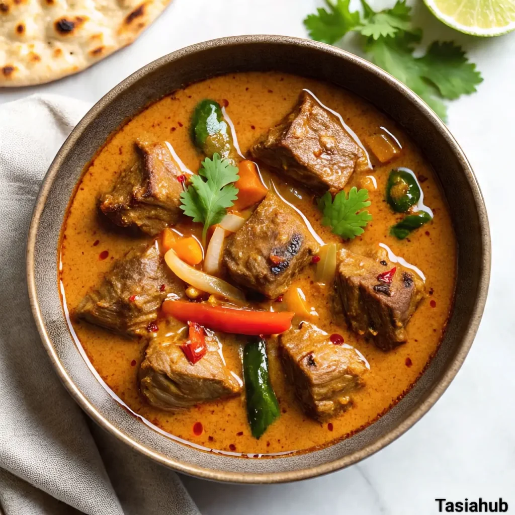 Crockpot beef coconut curry