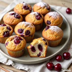 Dried tart cherry muffins