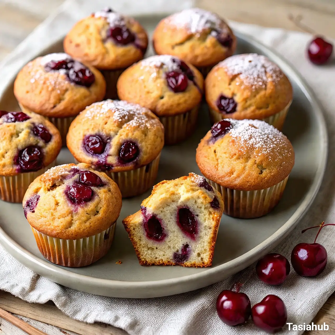 Dried tart cherry muffins