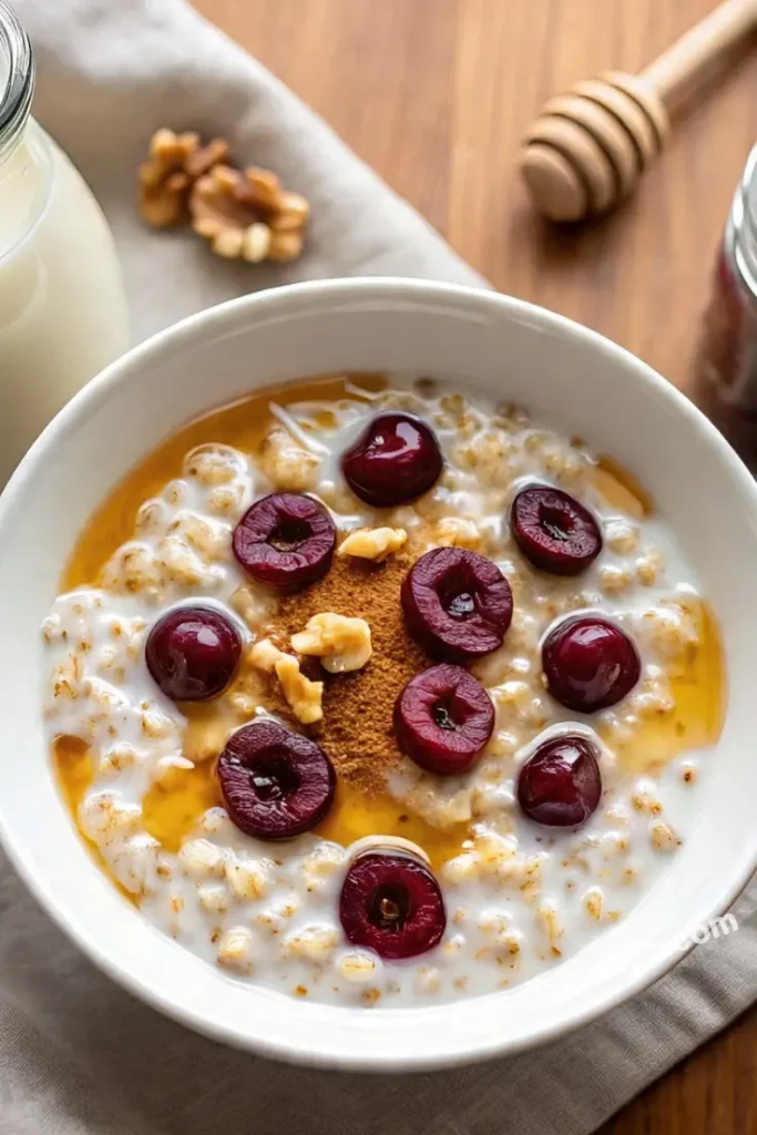 dried tart cherry oatmeal 1