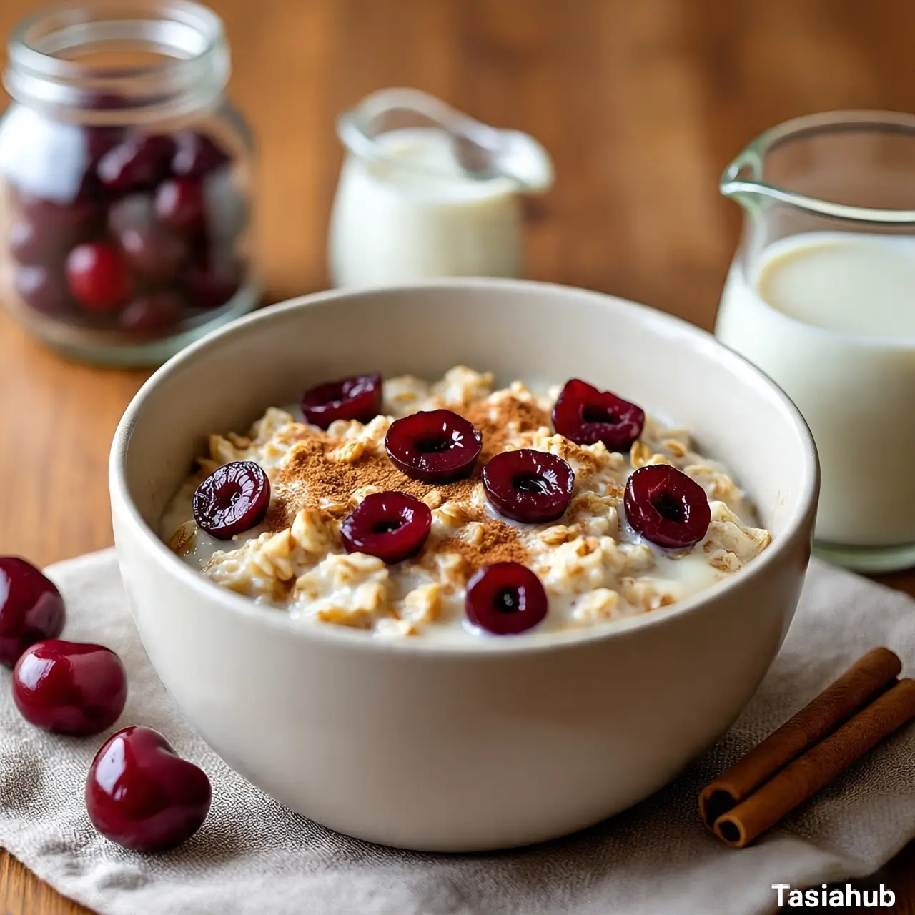 Dried tart cherry oatmeal