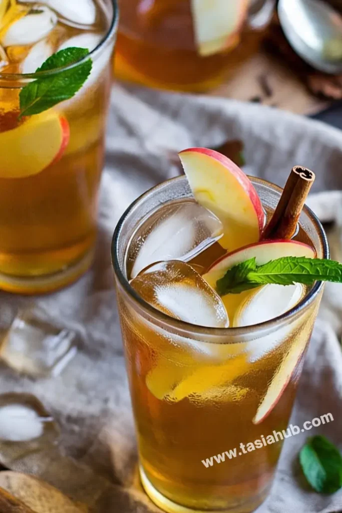 fall apple iced tea