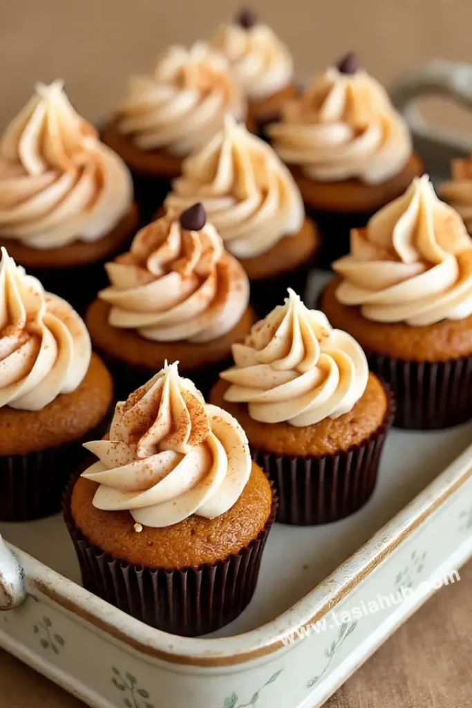 homemade chocolate pumpkin cupcakes