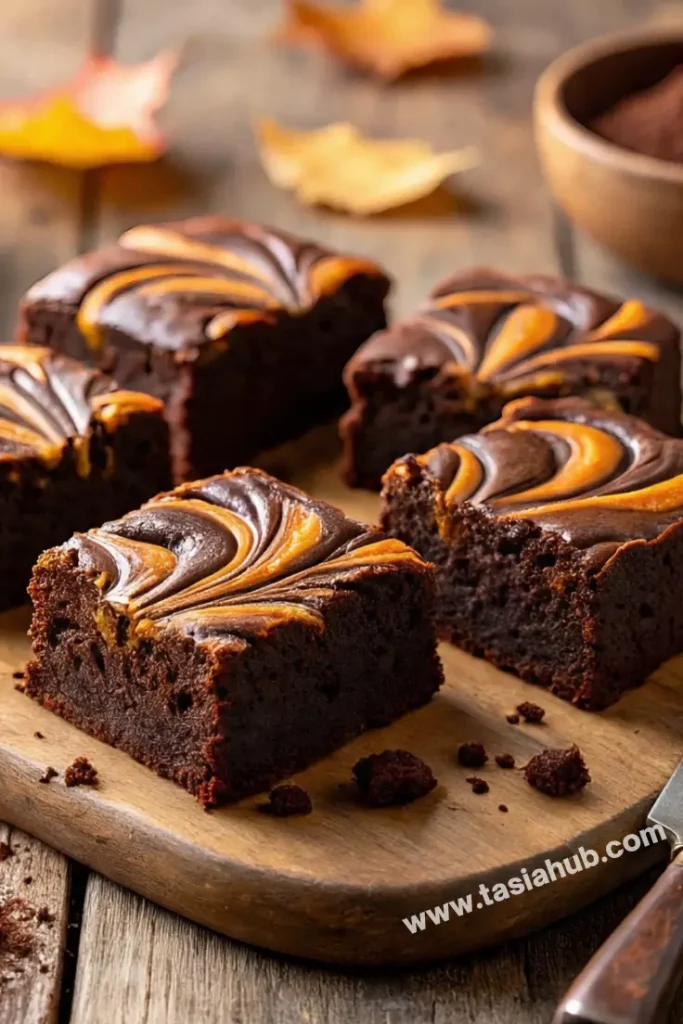 homemade pumpkin brownies