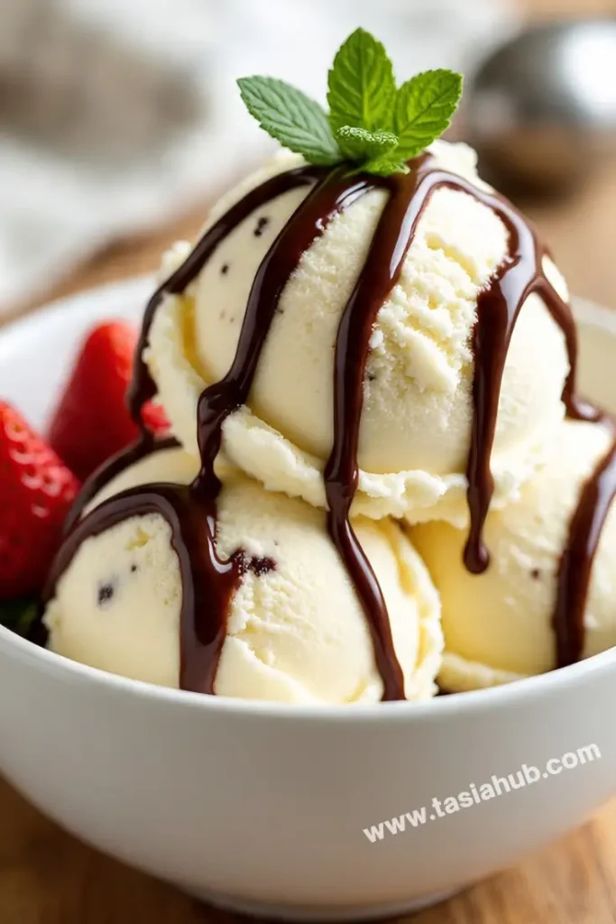 homemade vanilla ice cream