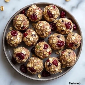 No bake dried tart cherry energy balls
