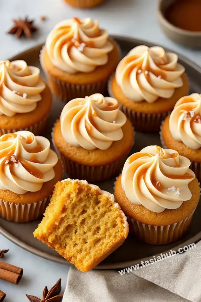 pumpkin caramel cupcakes 1