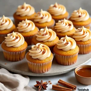 Pumpkin caramel cupcakes