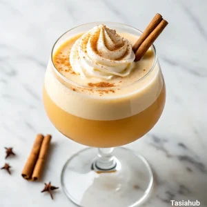 Pumpkin eggnog cocktail