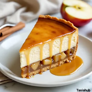 Salted caramel apple pie cheesecake