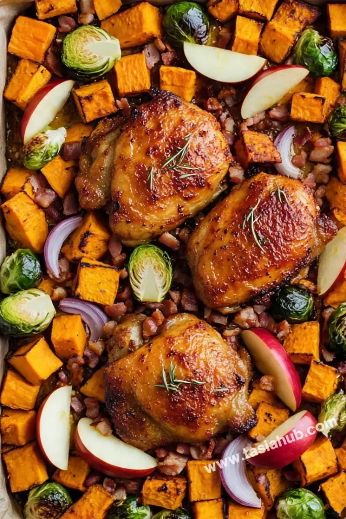 sheet pan fall chicken dinner 1