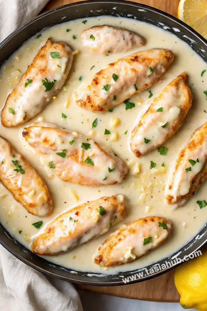 skillet chicken with lemon cream sauce 1