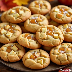 Salted caramel apple cookies